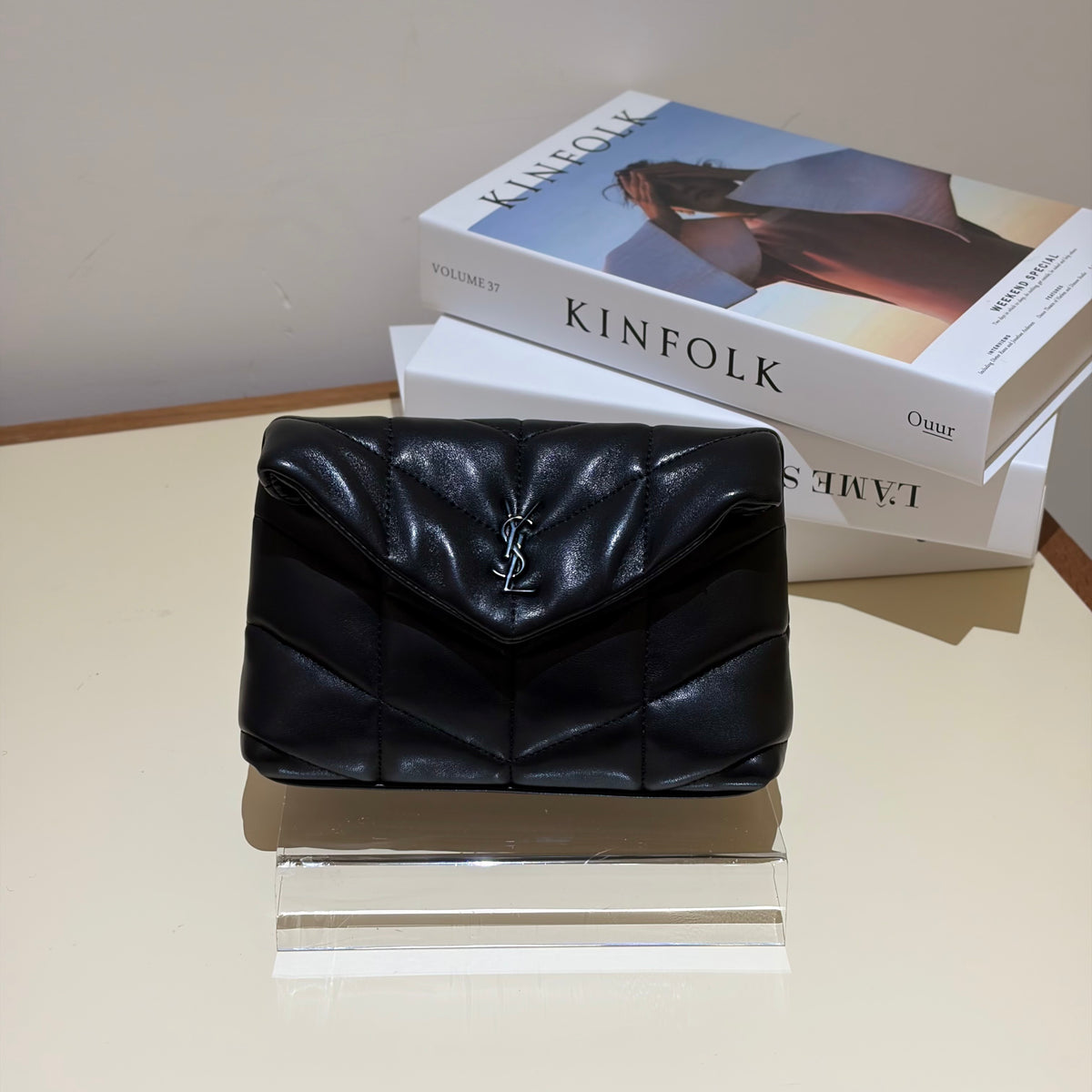 Saint Laurent - LouLou Puffer - Leather - Black - (mini)