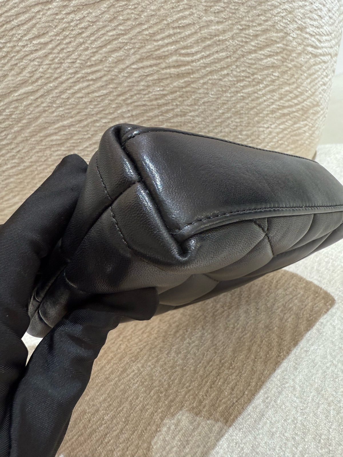 Saint Laurent - LouLou Puffer - Leather - Black - (mini)