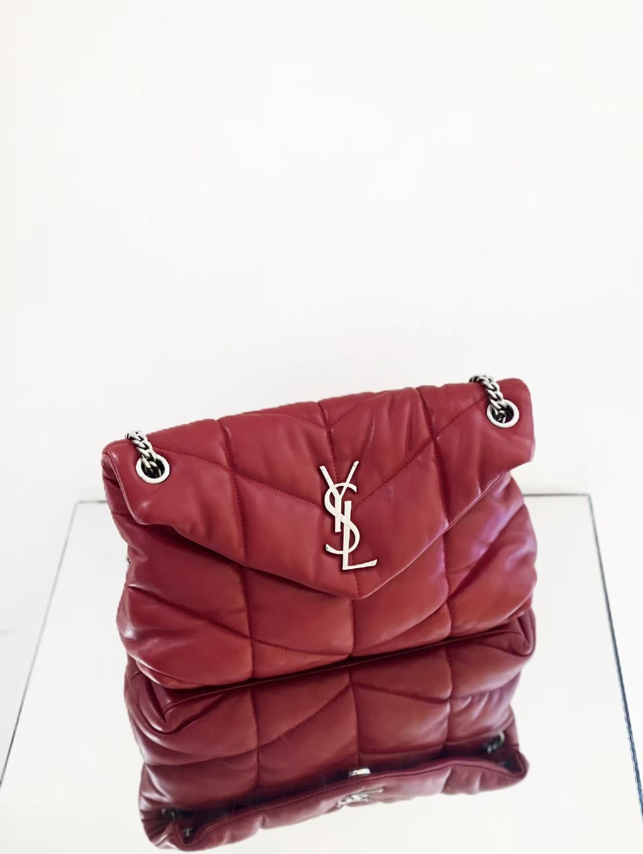 Saint Laurent - LouLou Puffer - Leather - Red - (small)