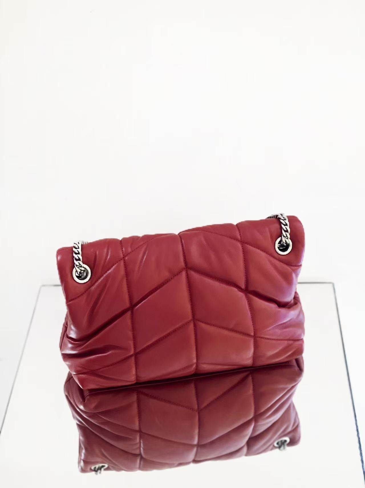 Saint Laurent - LouLou Puffer - Leather - Red - (small)