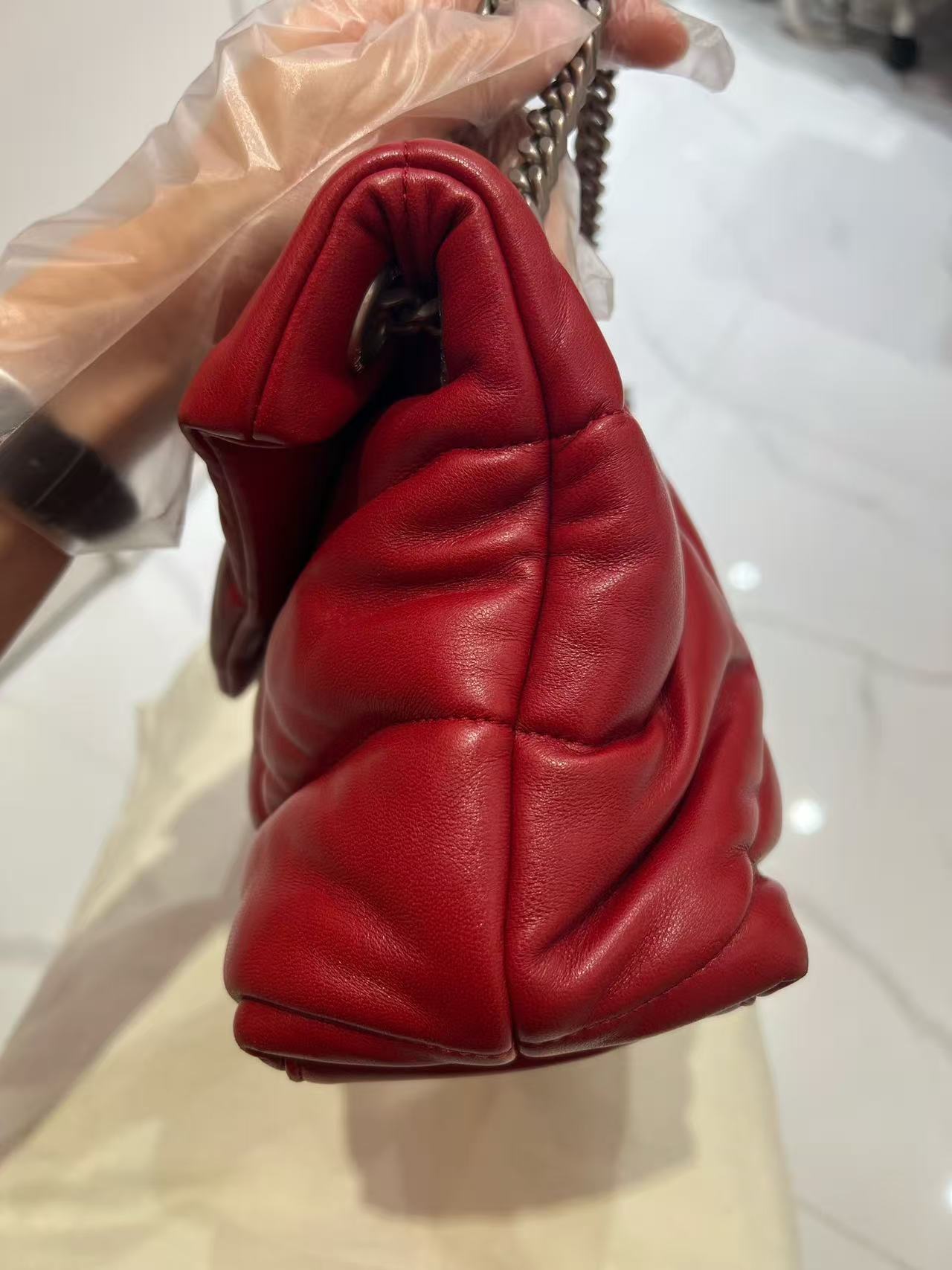 Saint Laurent - LouLou Puffer - Leather - Red - (small)