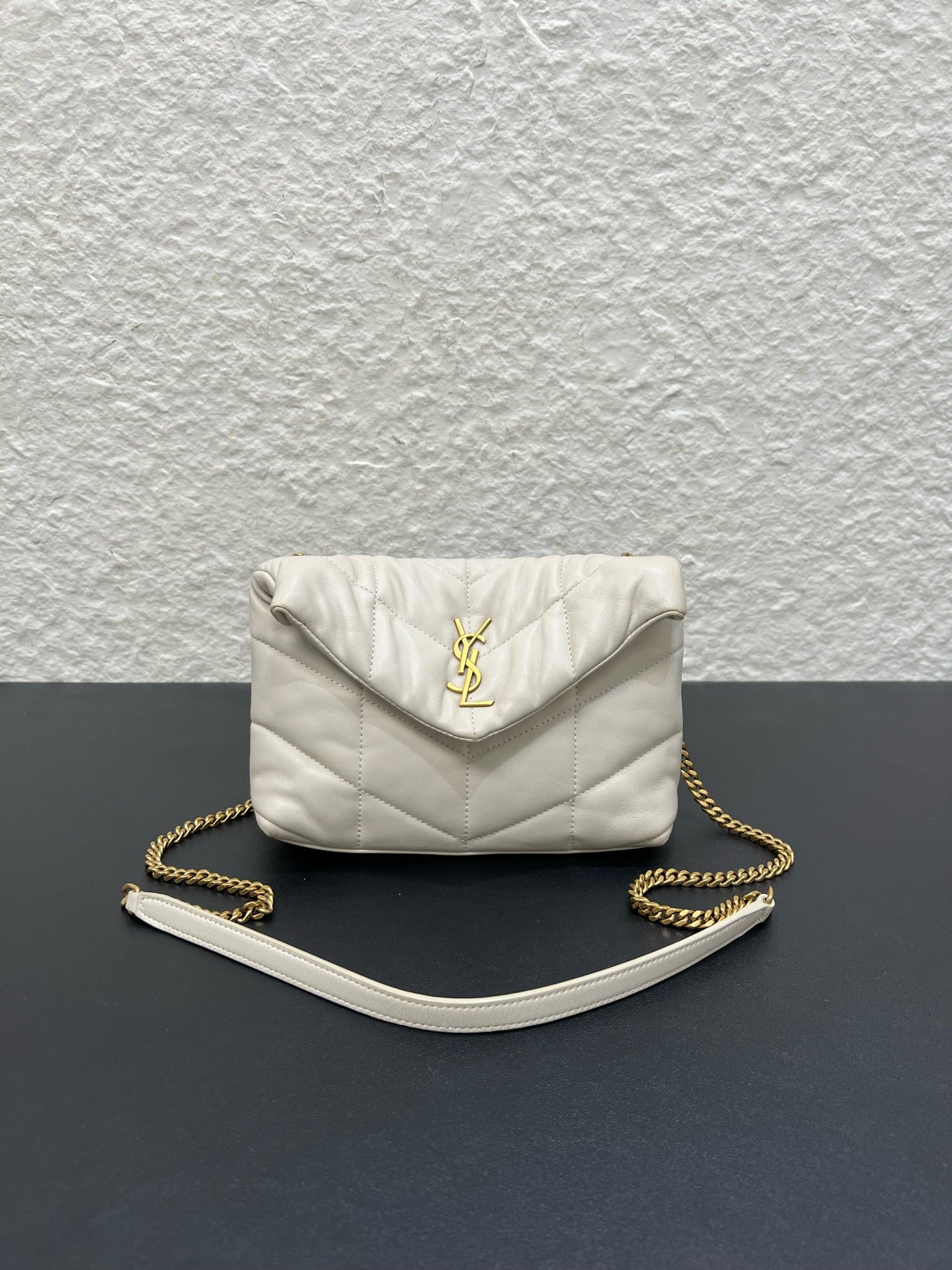 Saint Laurent - Loulou Puffer - Leather - White - (mini)
