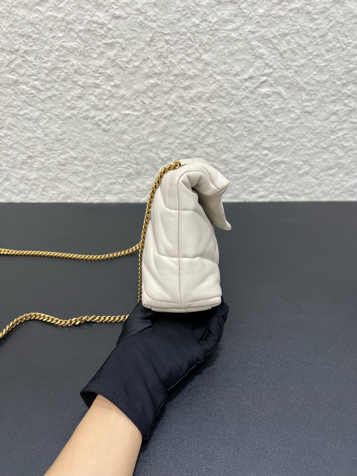 Saint Laurent - Loulou Puffer - Leather - White - (mini)