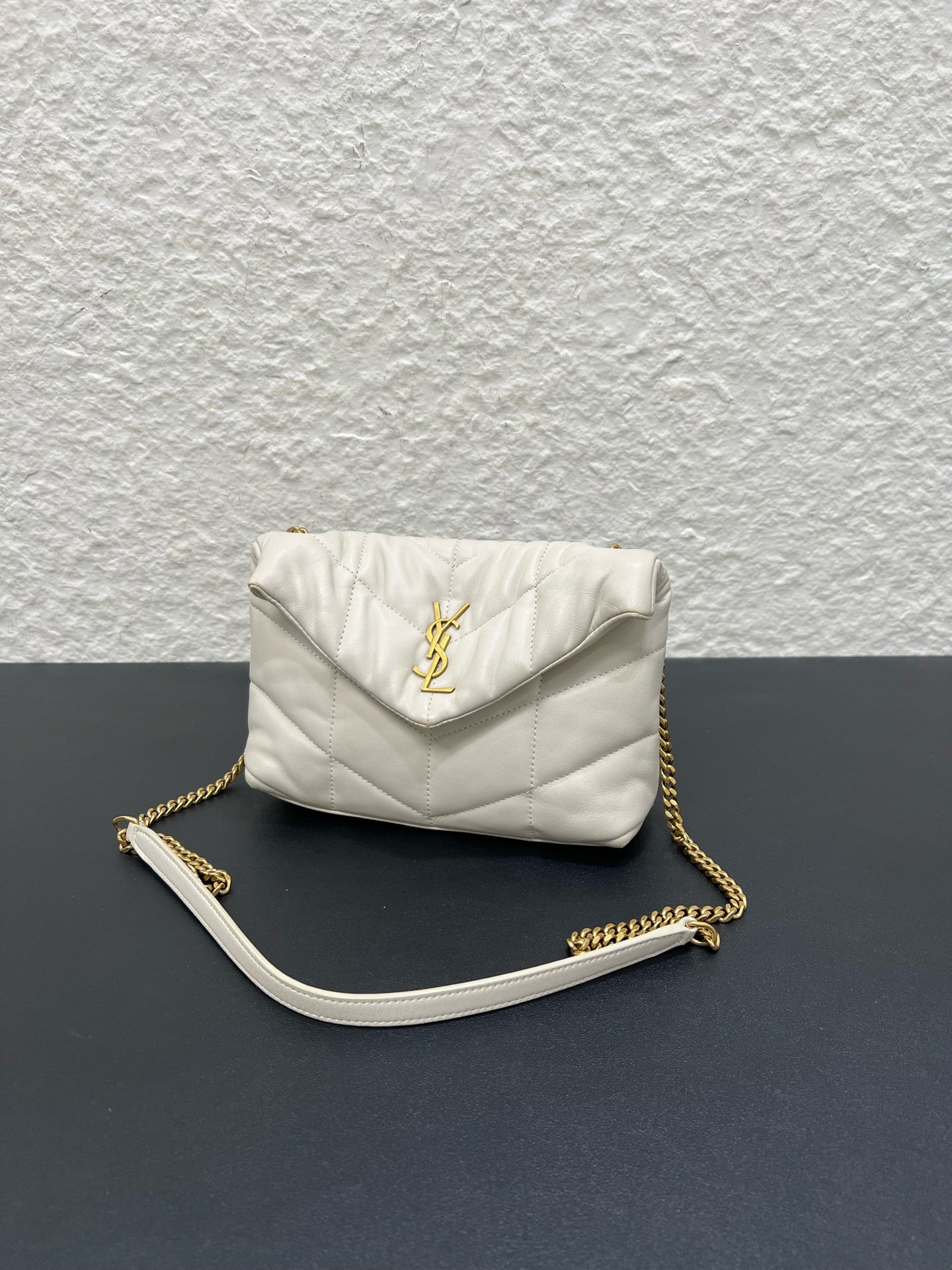 Saint Laurent - Loulou Puffer - Leather - White - (mini)