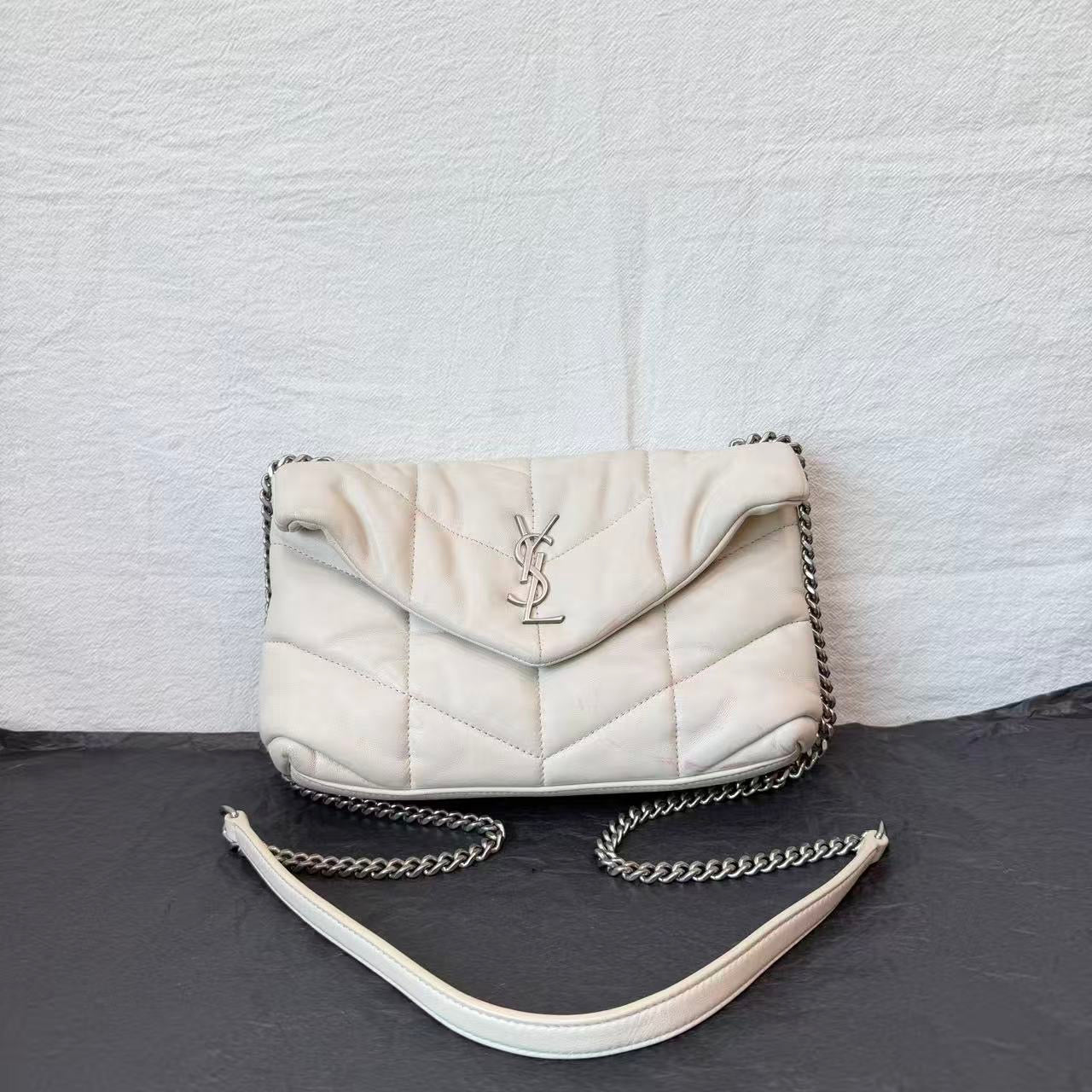 Saint Laurent - Loulou Puffer - Leather - White - (small)