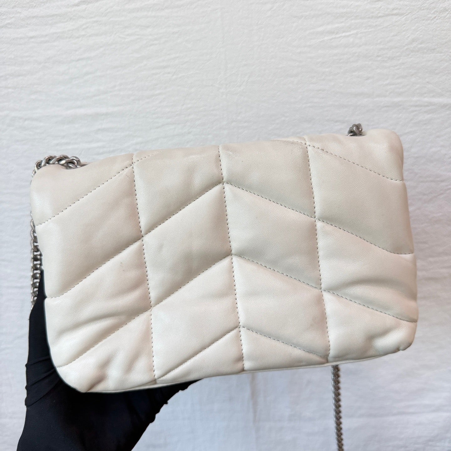 Saint Laurent - Loulou Puffer - Leather - White - (small)