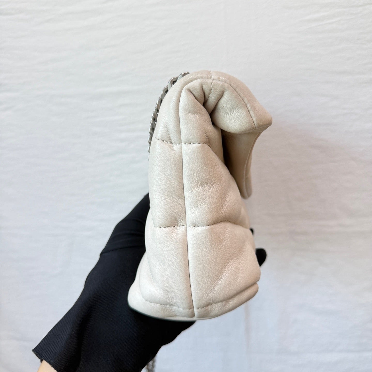 Saint Laurent - Loulou Puffer - Leather - White - (small)
