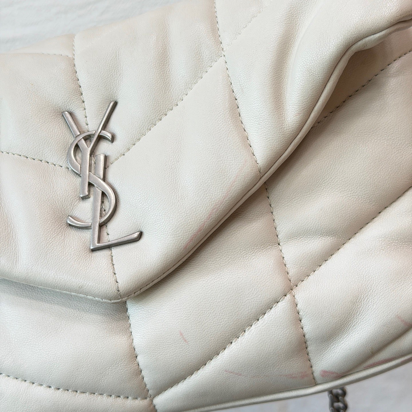 Saint Laurent - Loulou Puffer - Leather - White - (small)