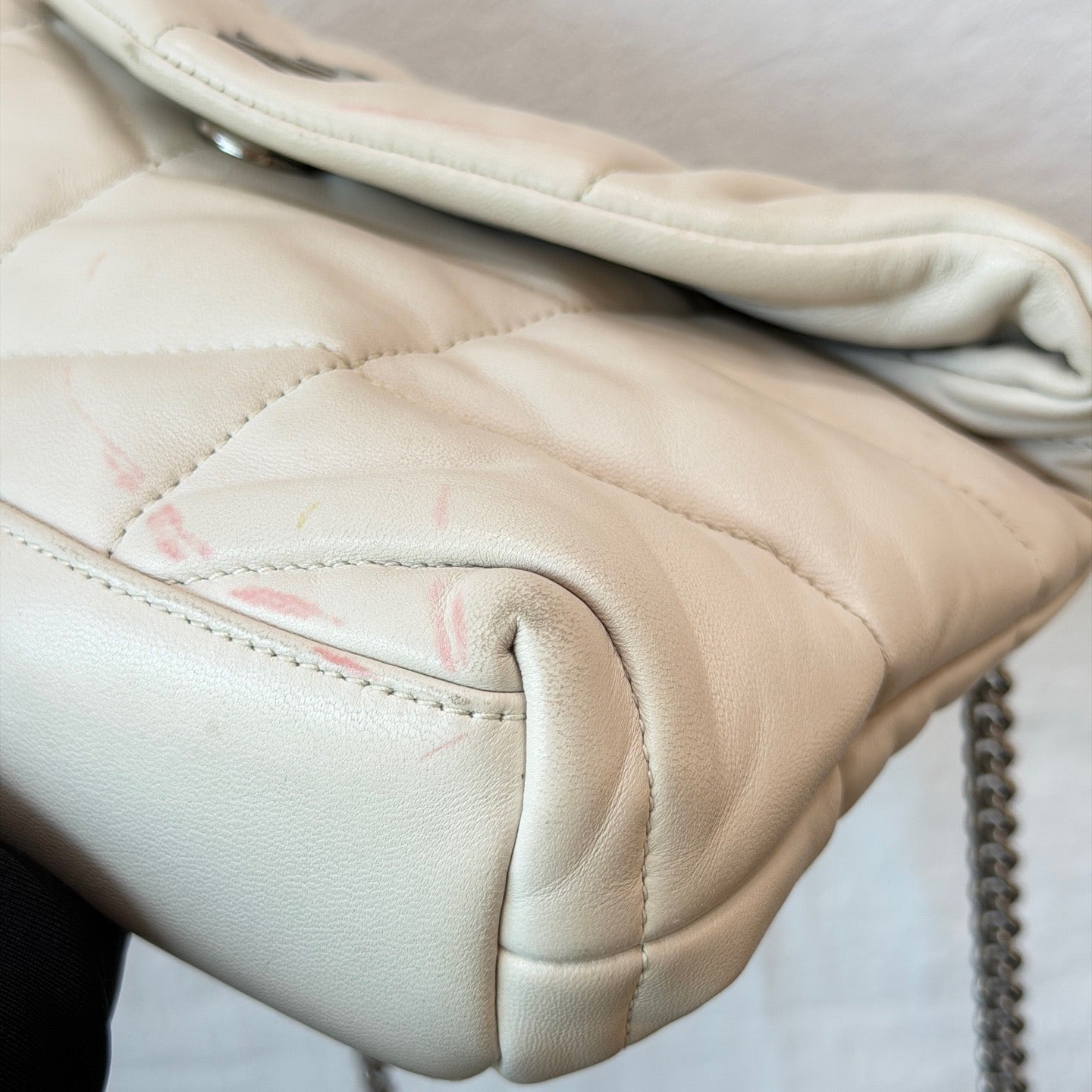 Saint Laurent - Loulou Puffer - Leather - White - (small)