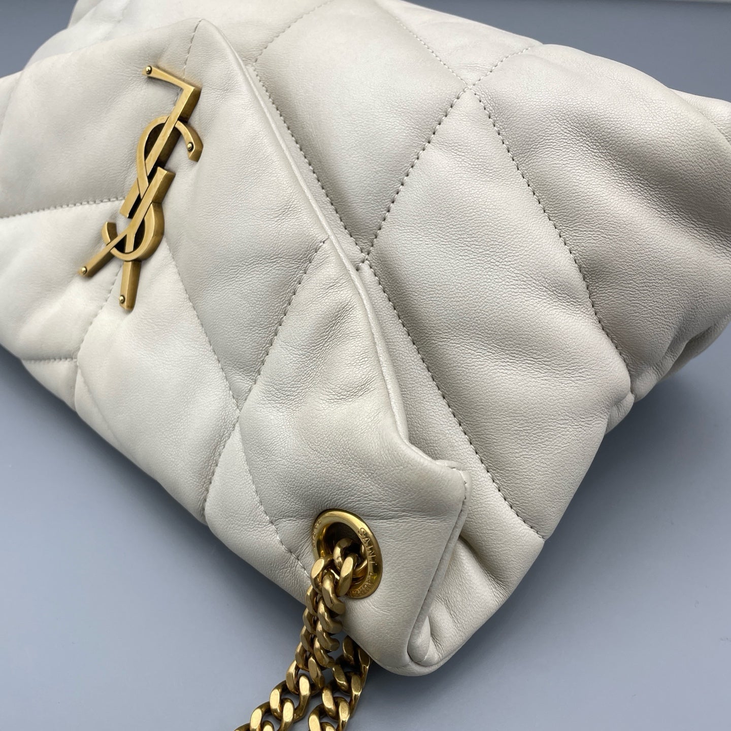 Saint Laurent - Loulou Puffer Medium - Lambskin leather - White - (medium)