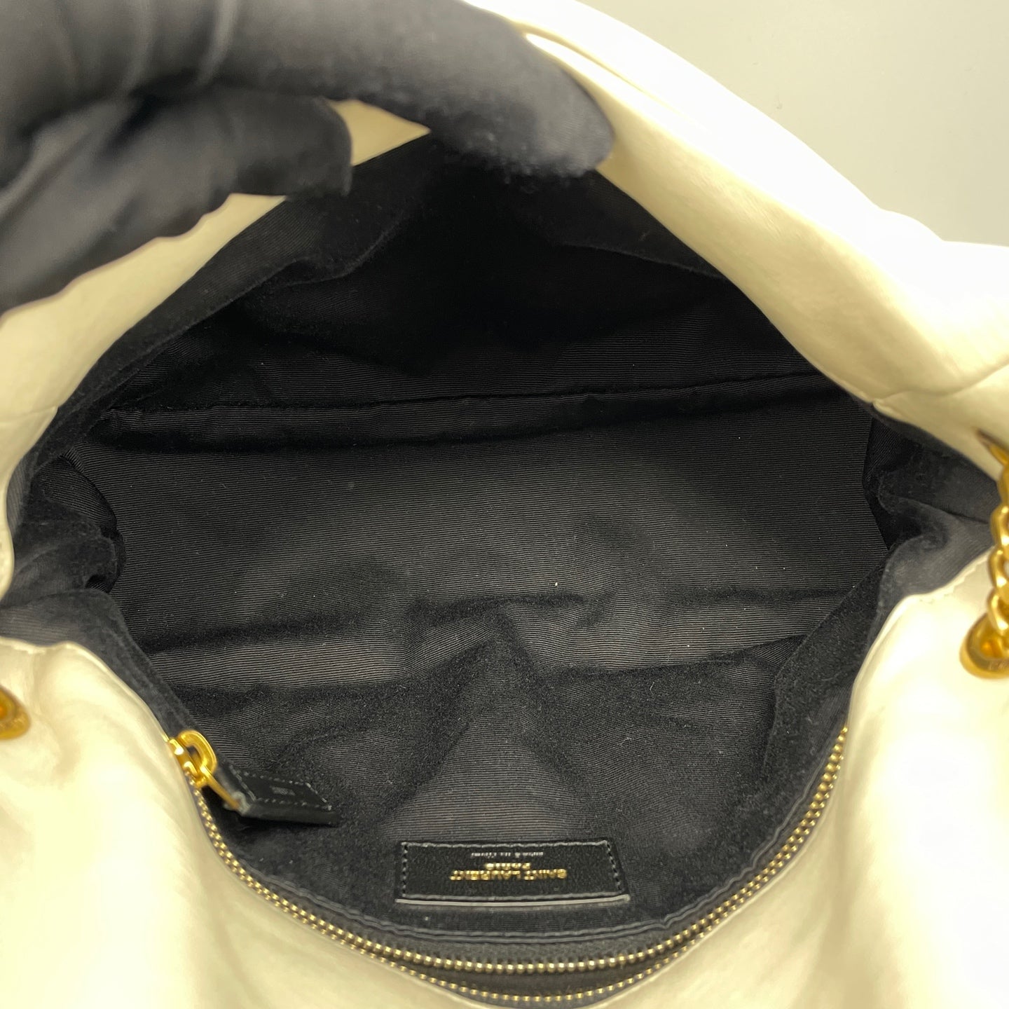 Saint Laurent - Loulou Puffer Medium - Lambskin leather - White - (medium)