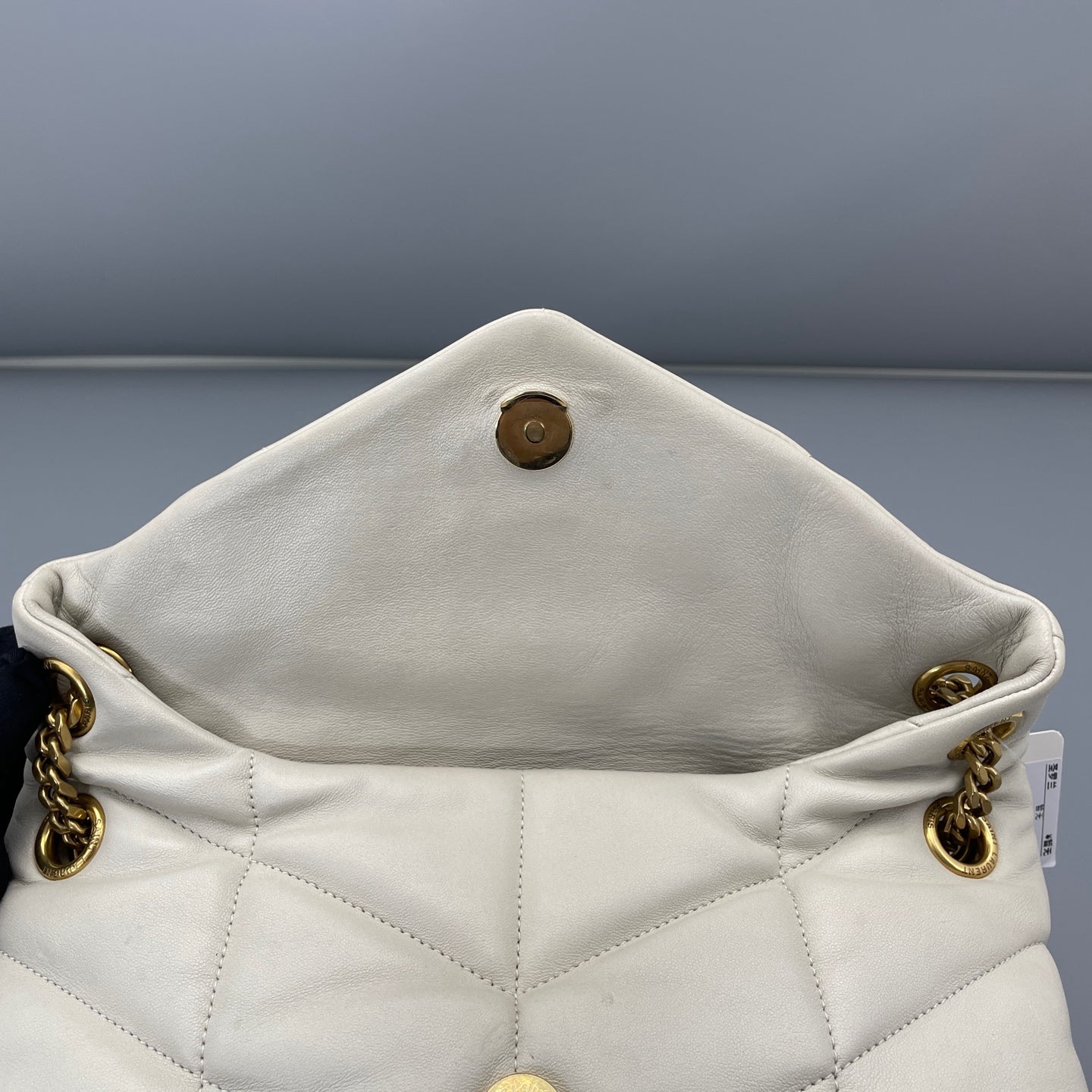 Saint Laurent - Loulou Puffer Medium - Lambskin leather - White - (medium)