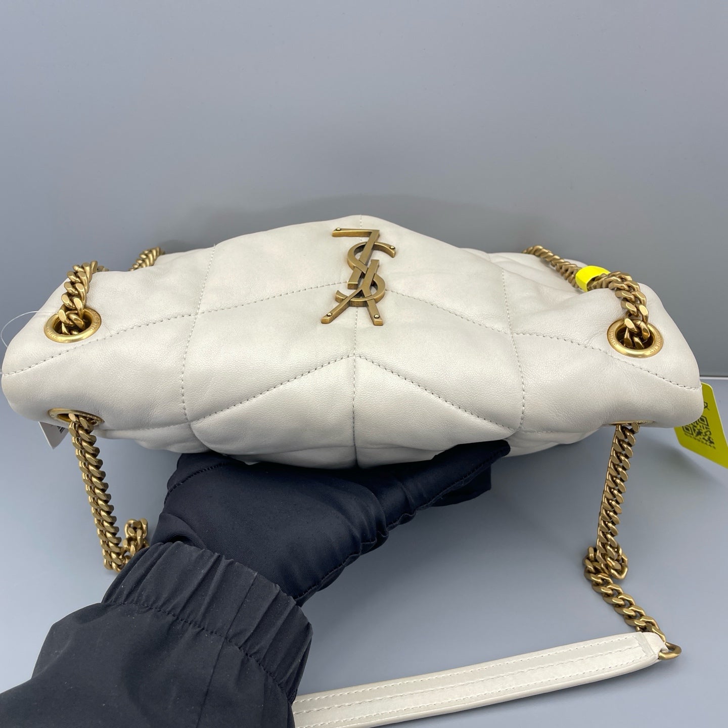Saint Laurent - Loulou Puffer Medium - Lambskin leather - White - (medium)