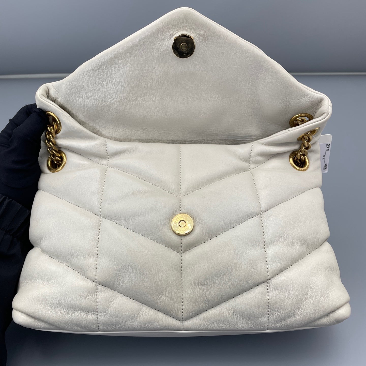 Saint Laurent - Loulou Puffer Medium - Lambskin leather - White - (medium)