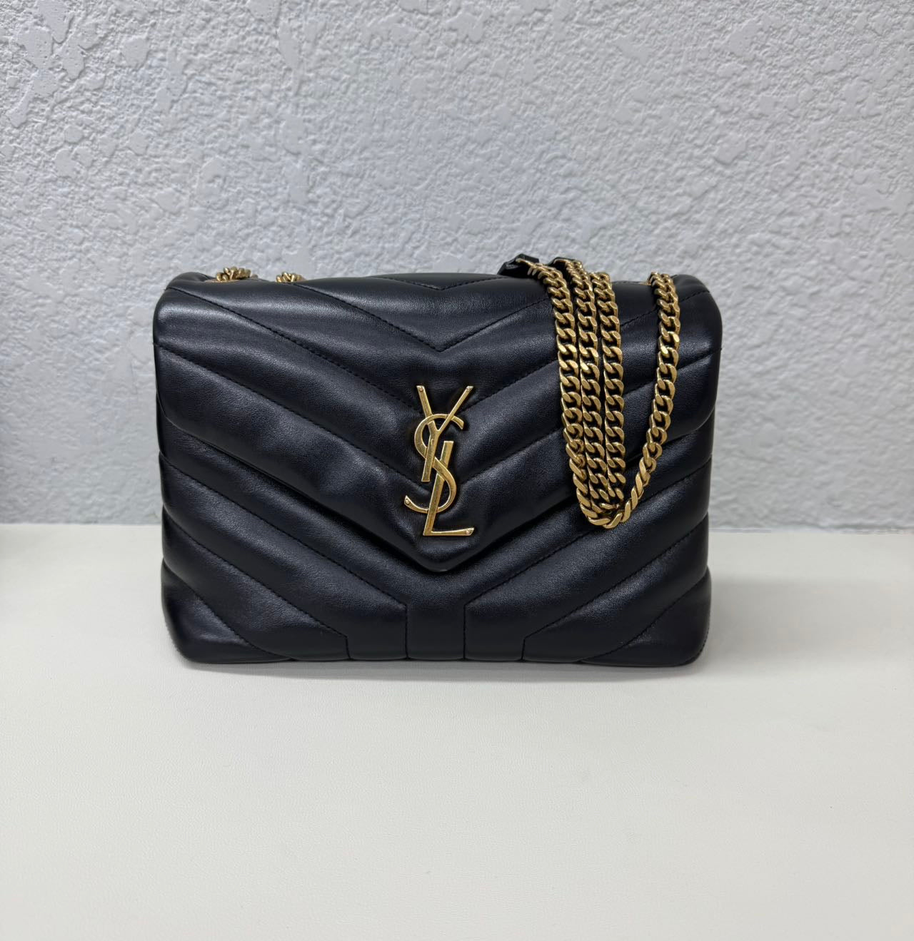Saint Laurent - Loulou Puffer Small - Leather - Black - (small)