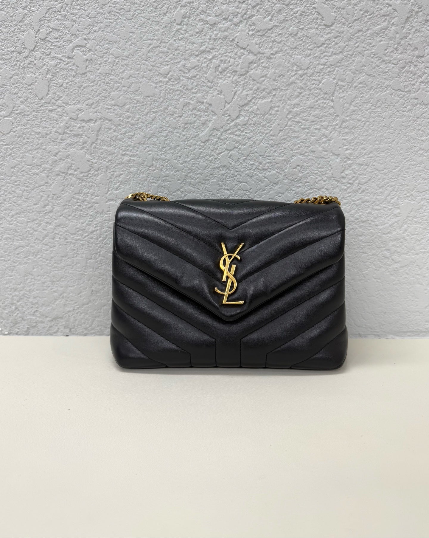 Saint Laurent - Loulou Puffer Small - Leather - Black - (small)