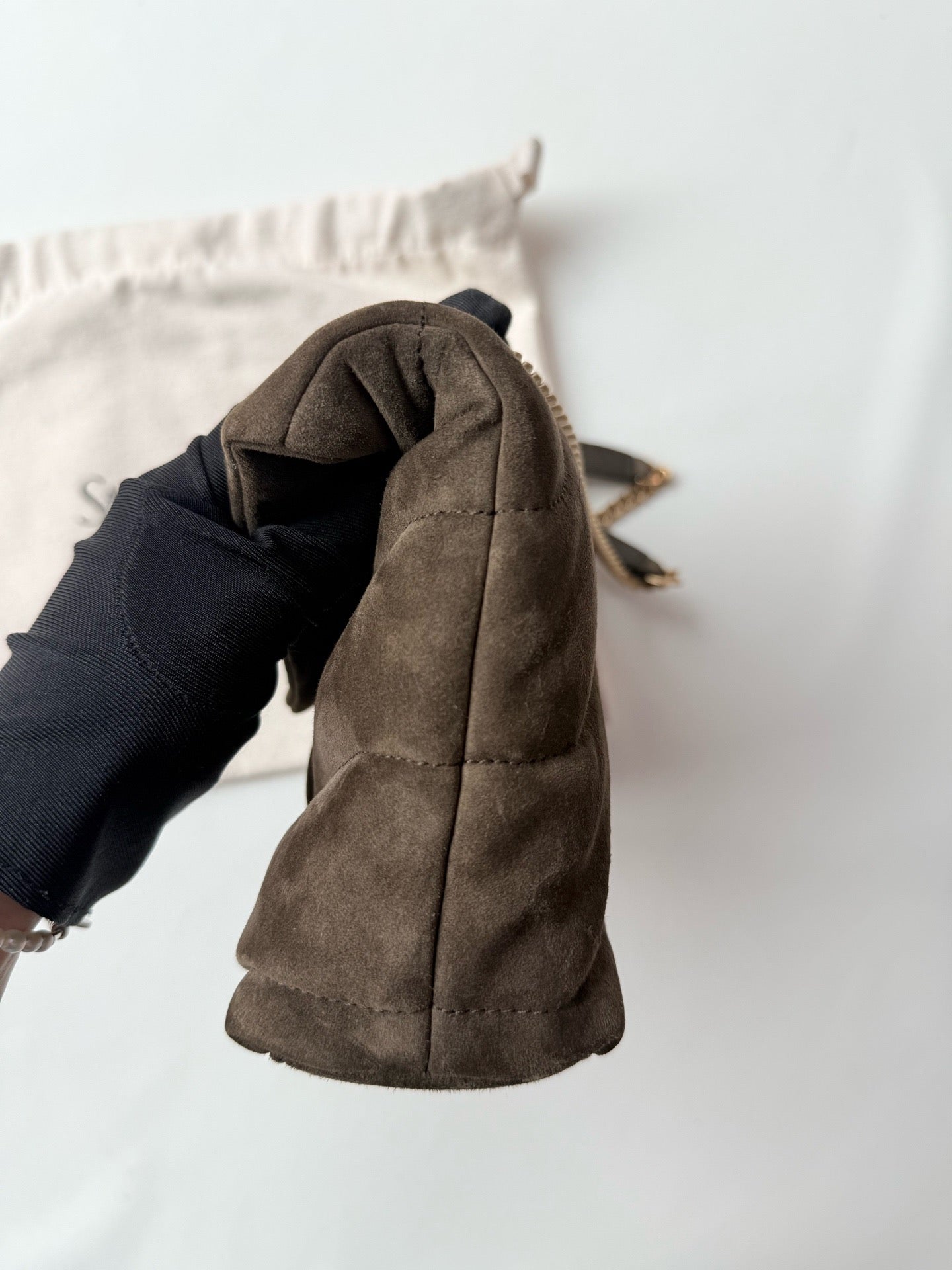 Saint Laurent - Loulou Puffer - Suede - Brown - (small)