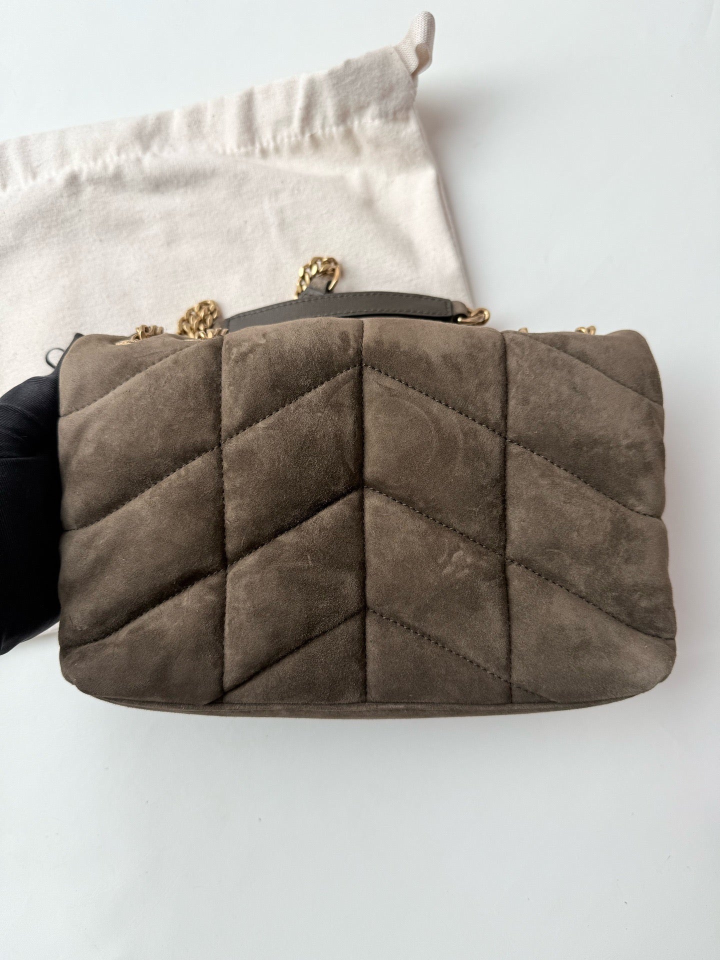 Saint Laurent - Loulou Puffer - Suede - Brown - (small)