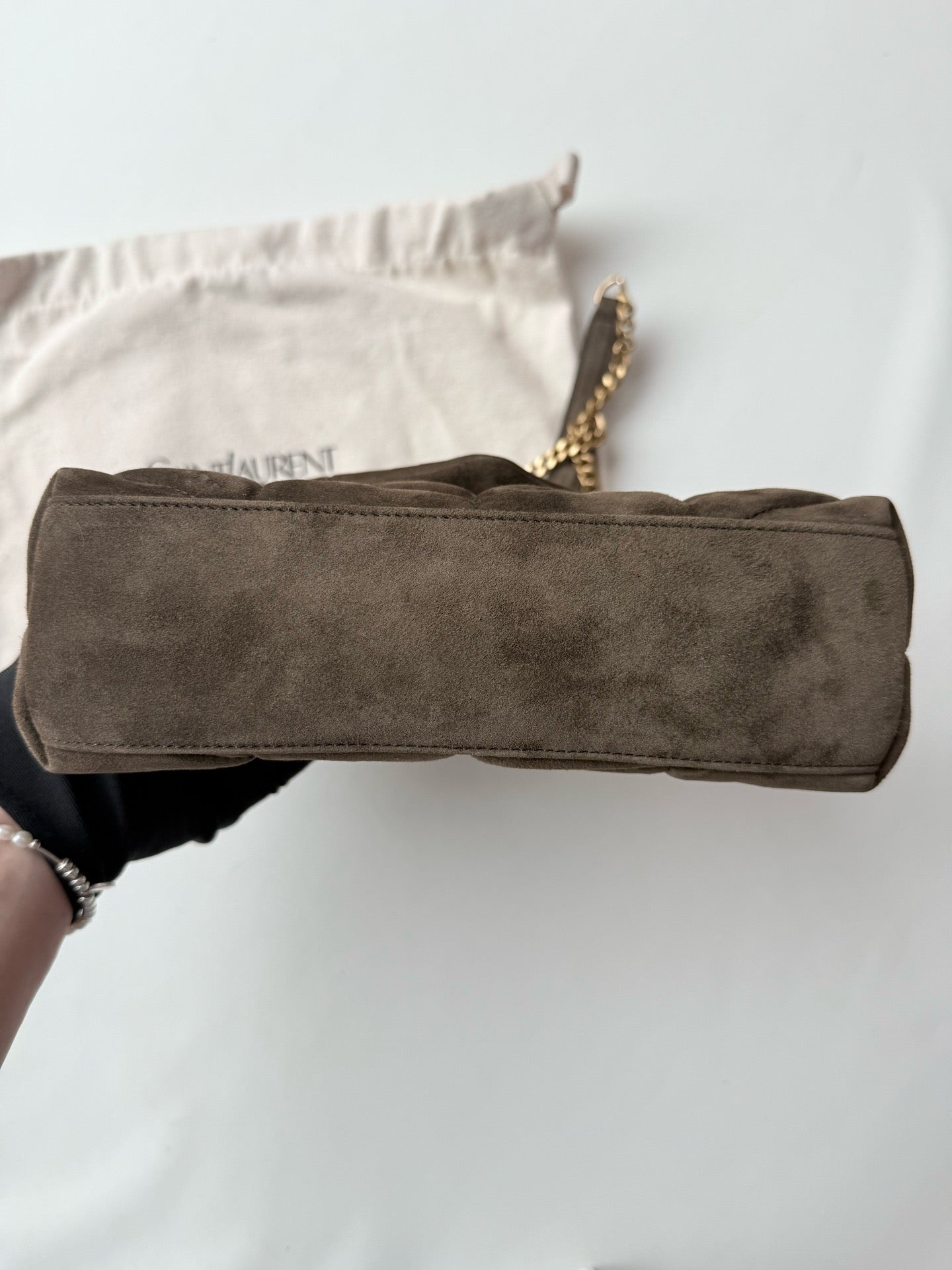 Saint Laurent - Loulou Puffer - Suede - Brown - (small)