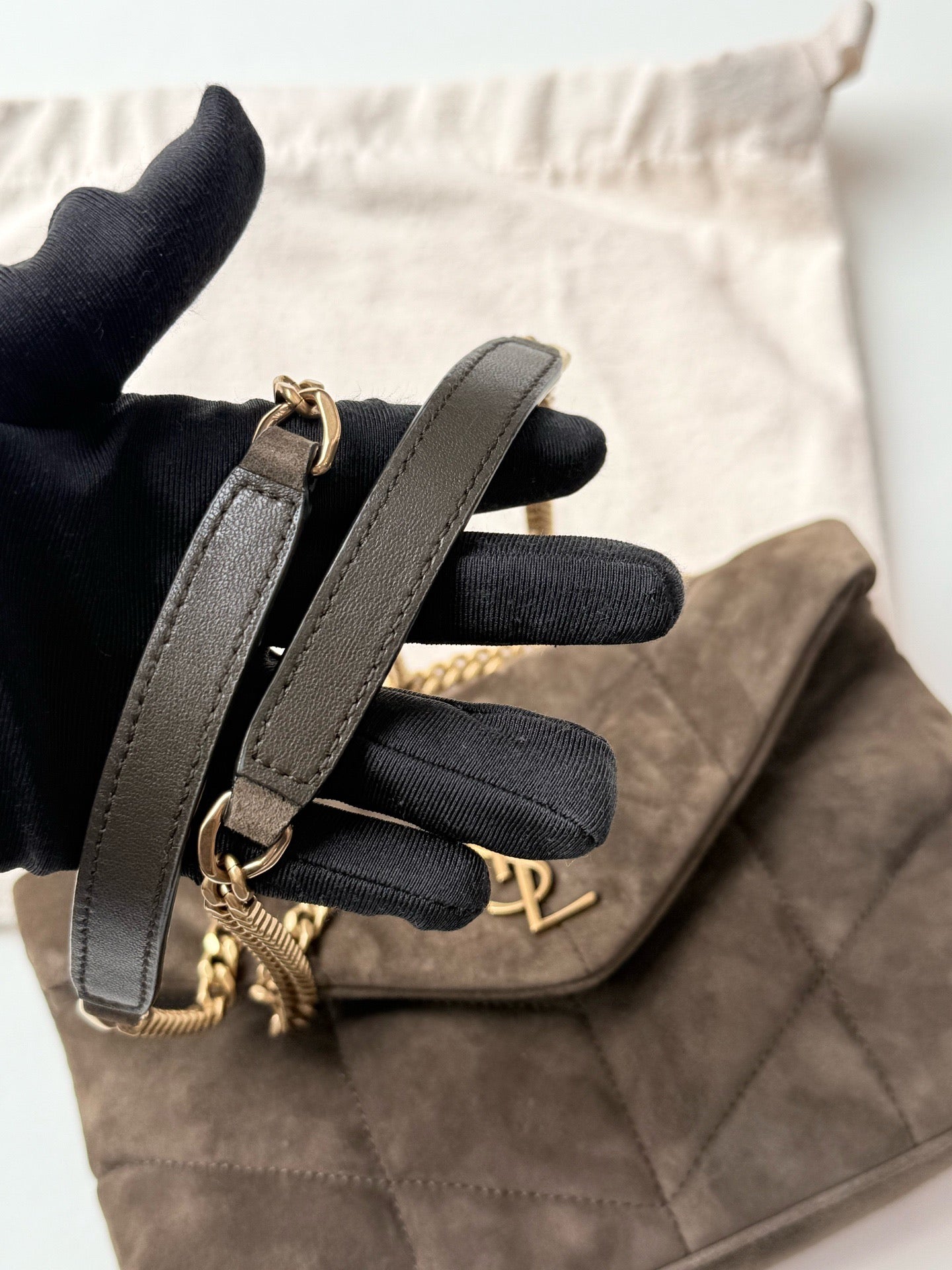 Saint Laurent - Loulou Puffer - Suede - Brown - (small)