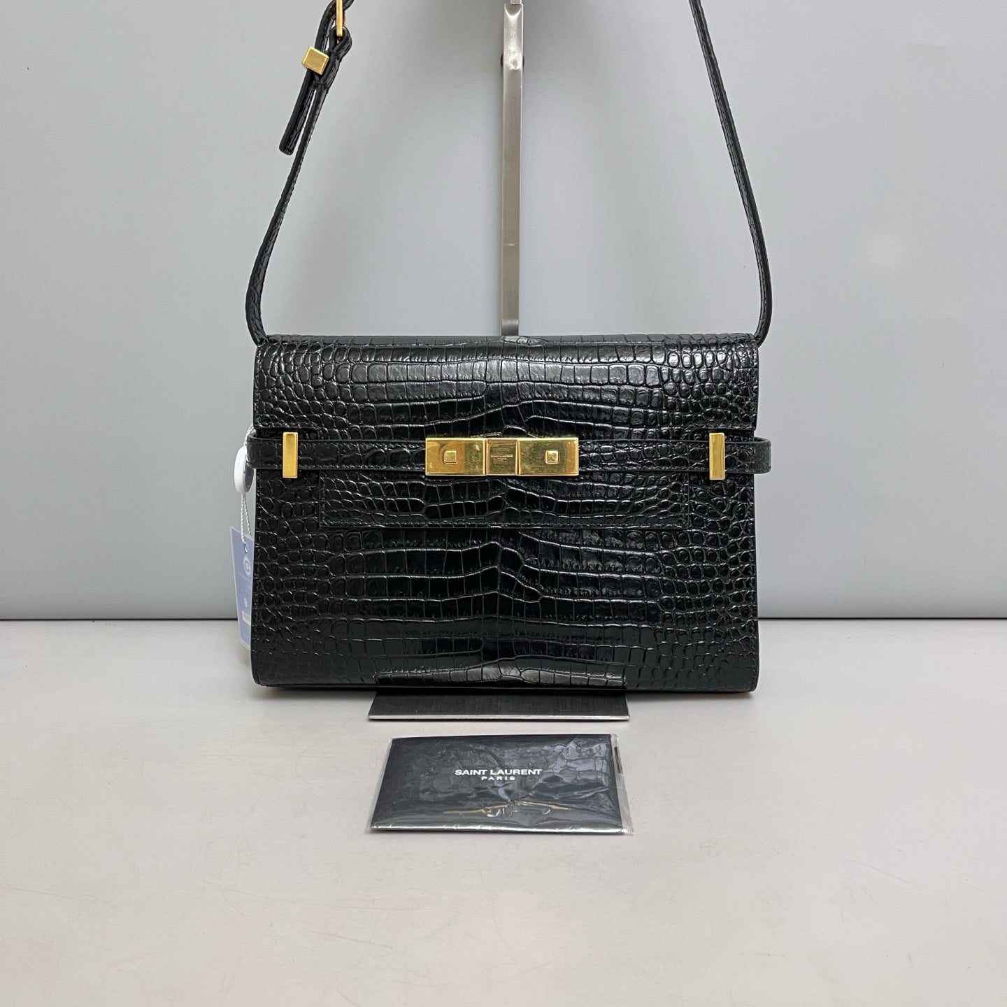 Saint Laurent - Manhattan - Crocodile - Black - (small)