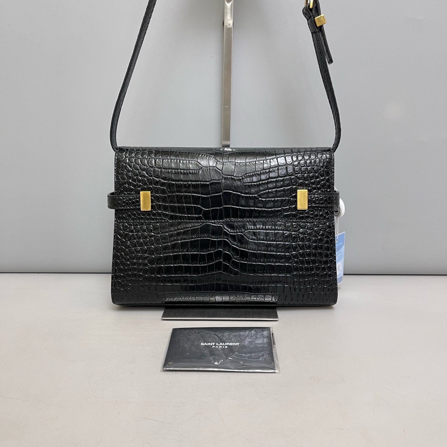 Saint Laurent - Manhattan - Crocodile - Black - (small)