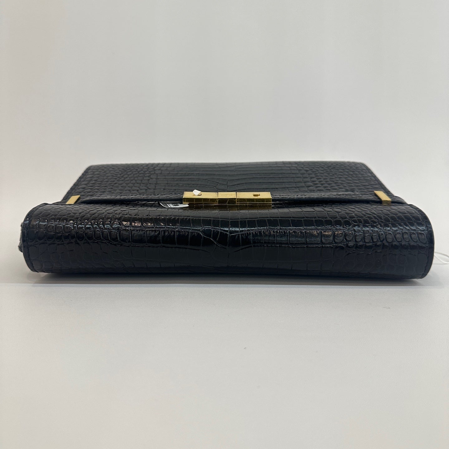 Saint Laurent - Manhattan - Crocodile-embossed leather - Black with Gold-Tone Hardware - (medium)