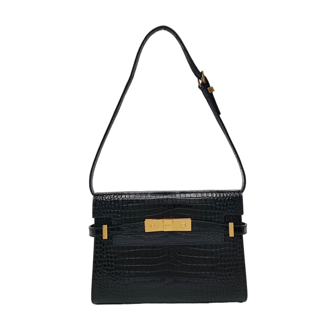 Saint Laurent - Manhattan - Exotic leathers - Crocodile - Black - (small)