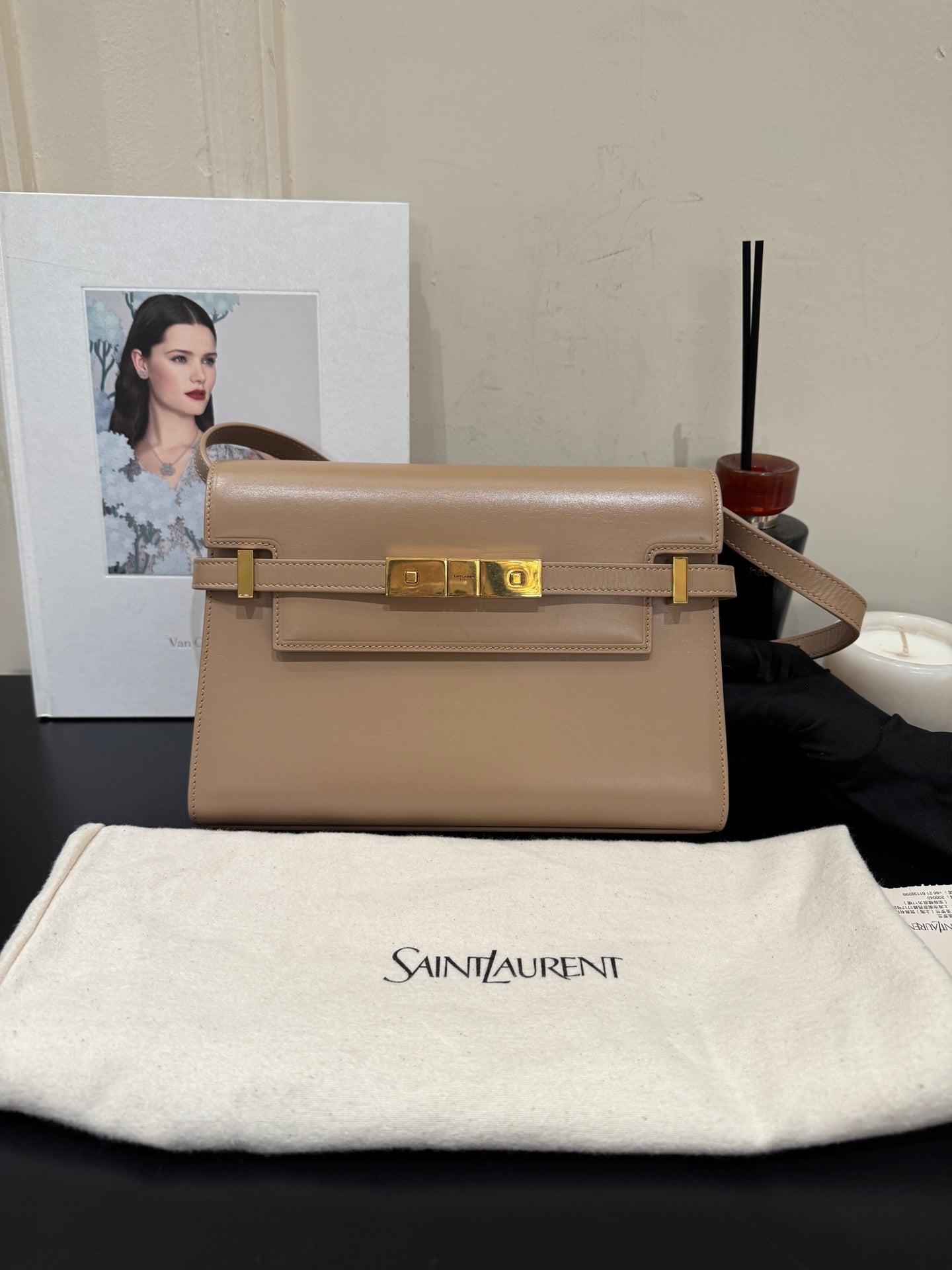 Saint Laurent - Manhattan - Leather - Beige - (mini)