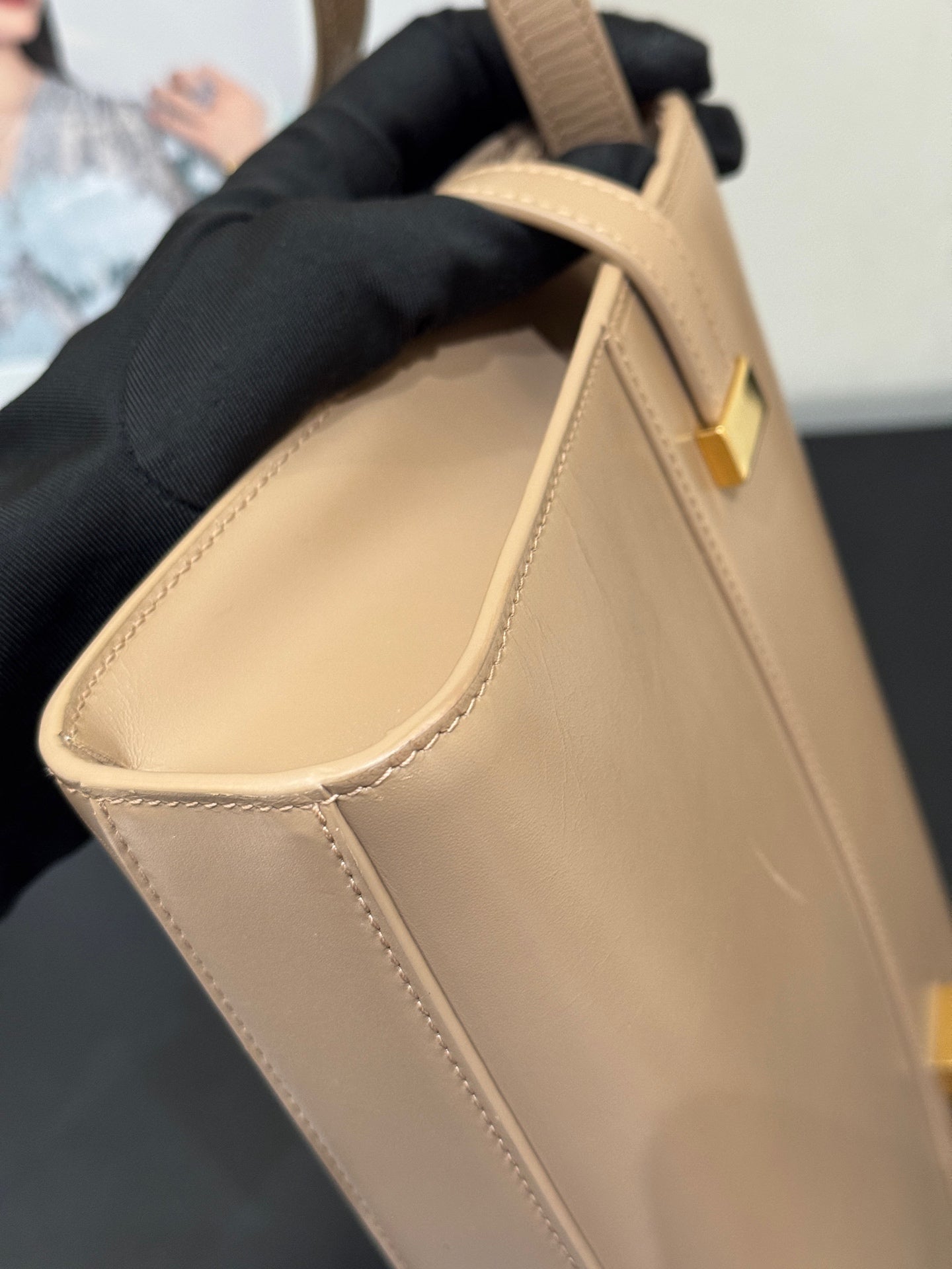 Saint Laurent - Manhattan - Leather - Beige - (mini)