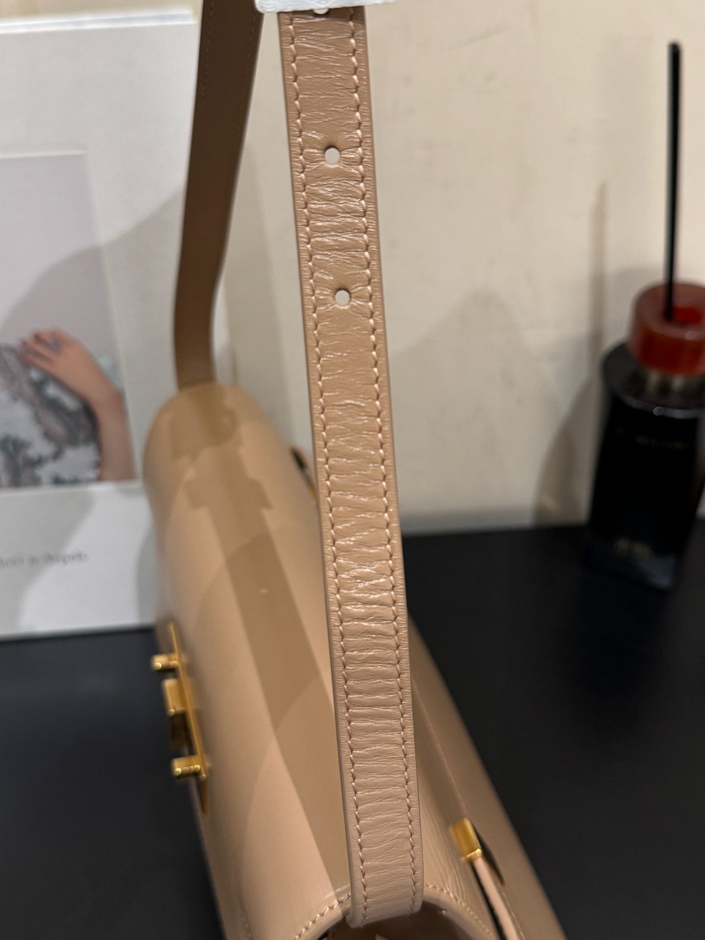Saint Laurent - Manhattan - Leather - Beige - (mini)