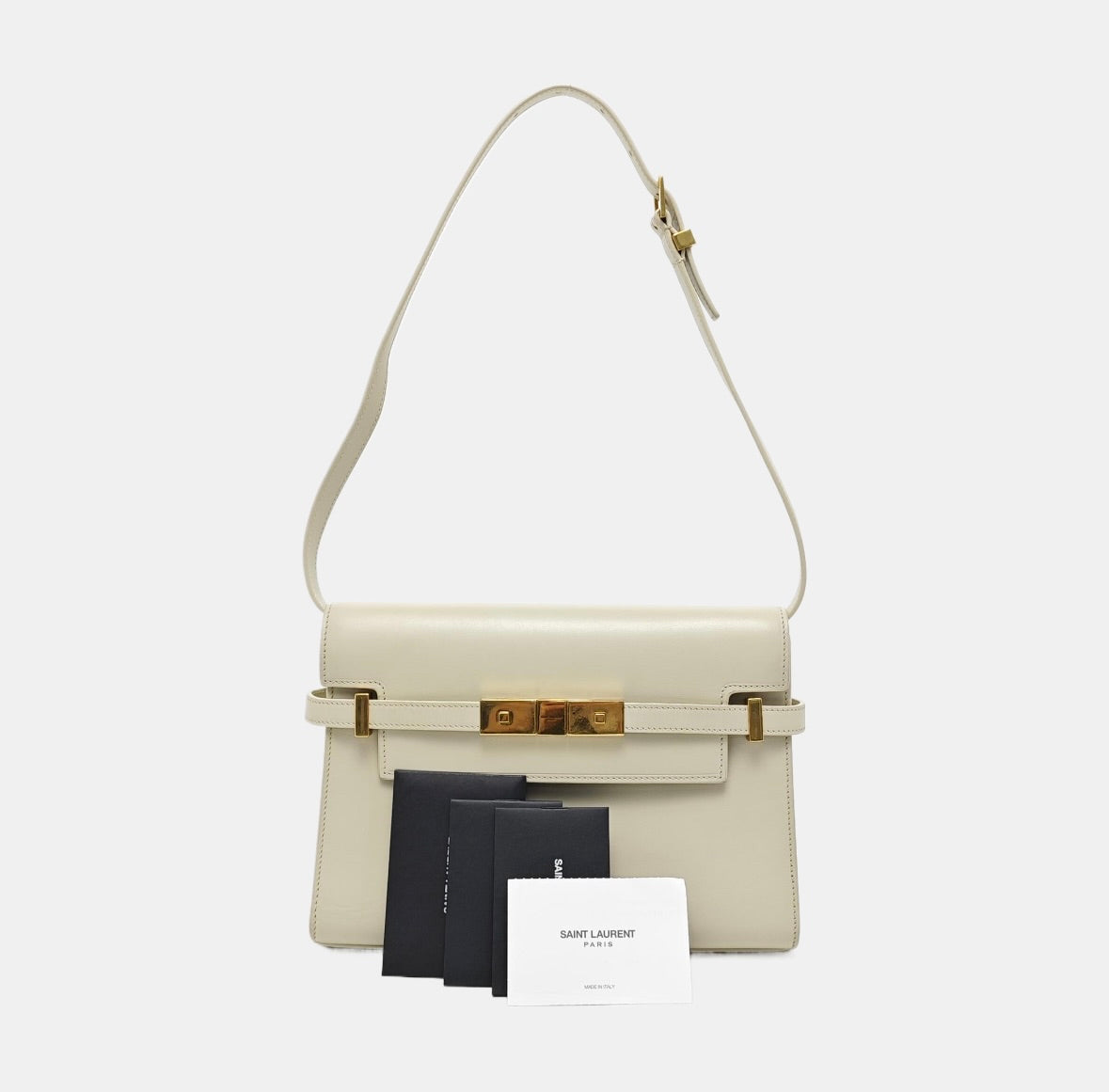 Saint Laurent - Manhattan - Leather - Beige - (small)