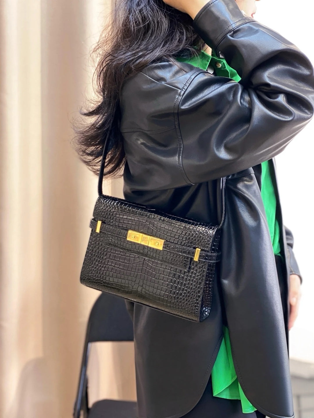 Saint Laurent - Manhattan - Leather - Black - (small)