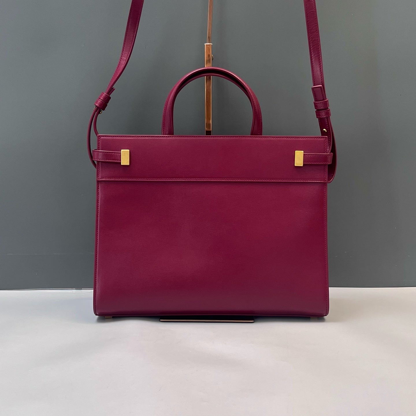Saint Laurent - Manhattan - Leather - Burgundy - (Medium)