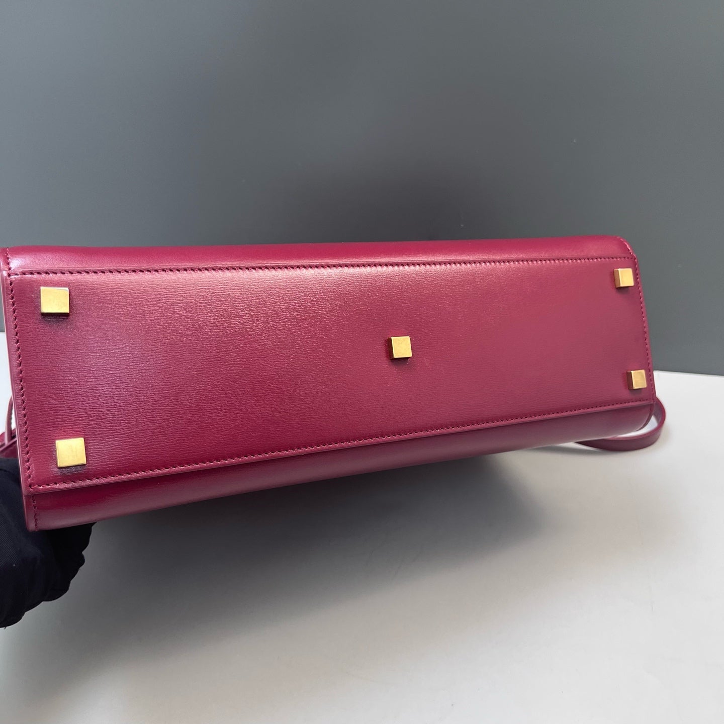 Saint Laurent - Manhattan - Leather - Burgundy - (Medium)