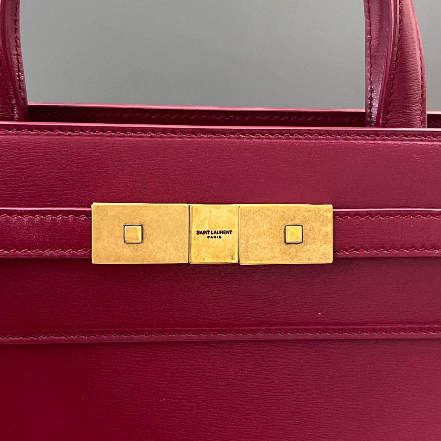 Saint Laurent - Manhattan - Leather - Burgundy - (Medium)