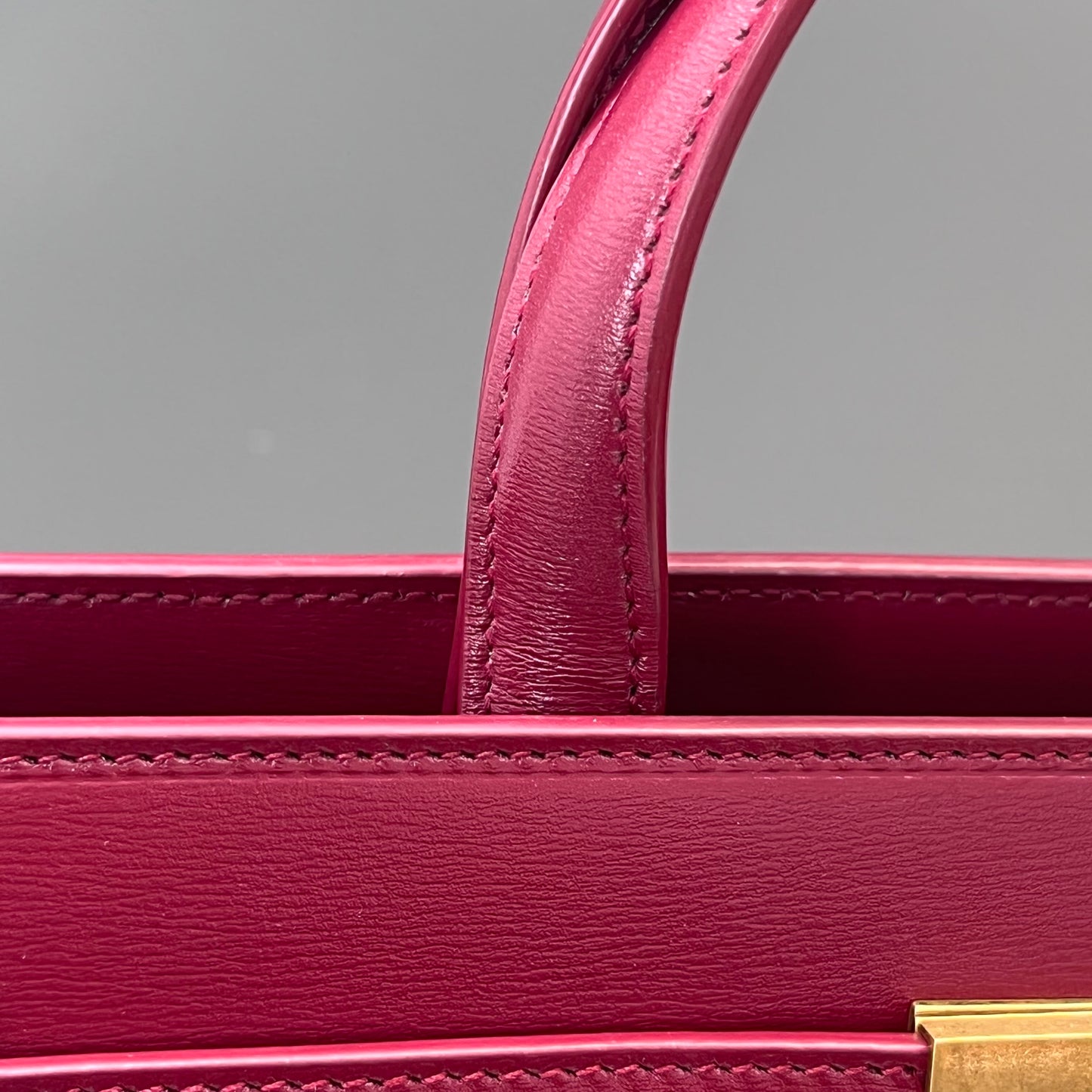 Saint Laurent - Manhattan - Leather - Burgundy - (Medium)