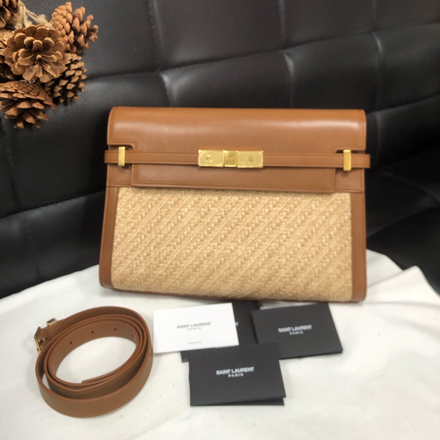 Saint Laurent - Manhattan - Wicker - Brown - (medium)