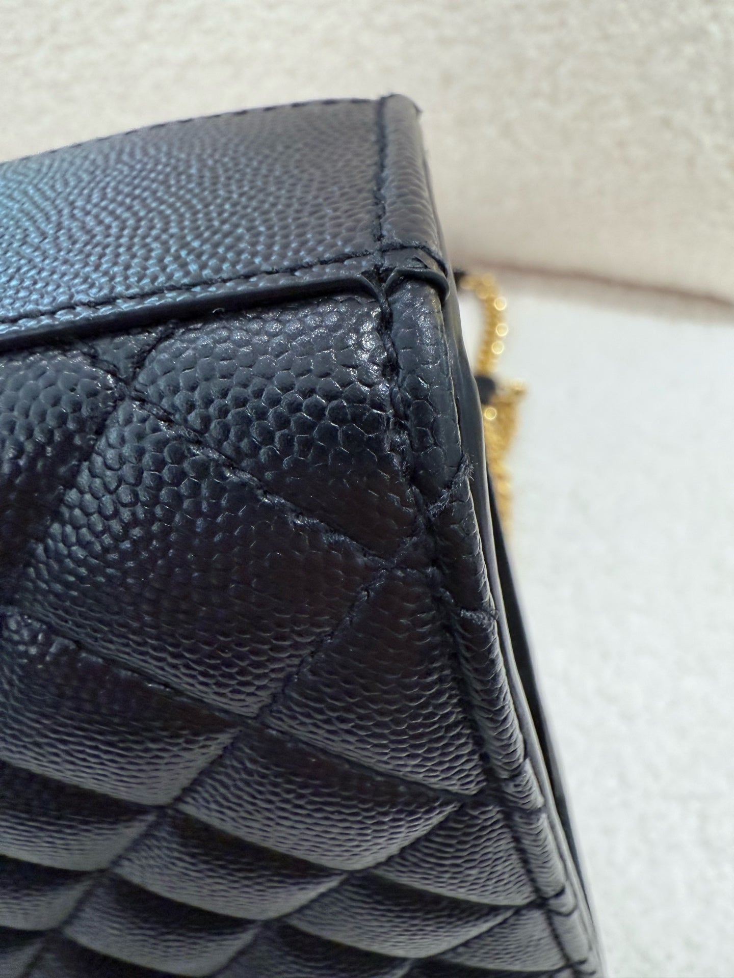 Saint Laurent - Medium Envelope Bag - Grained calfskin leather - Black - (Medium)