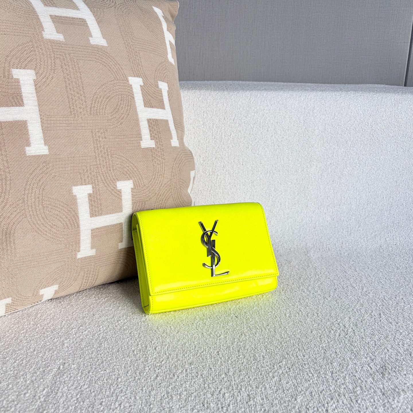 Saint Laurent - Mini Kate Chain Bag - Patent leather - Green - (mini)