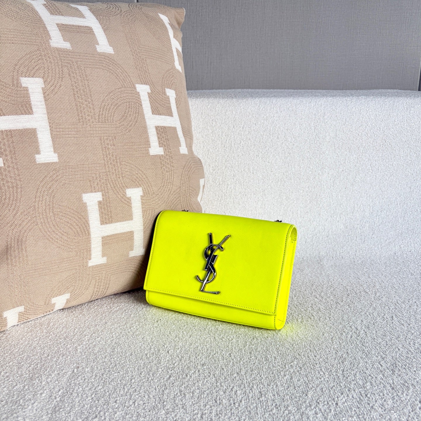Saint Laurent - Mini Kate Chain Bag - Patent leather - Green - (mini)