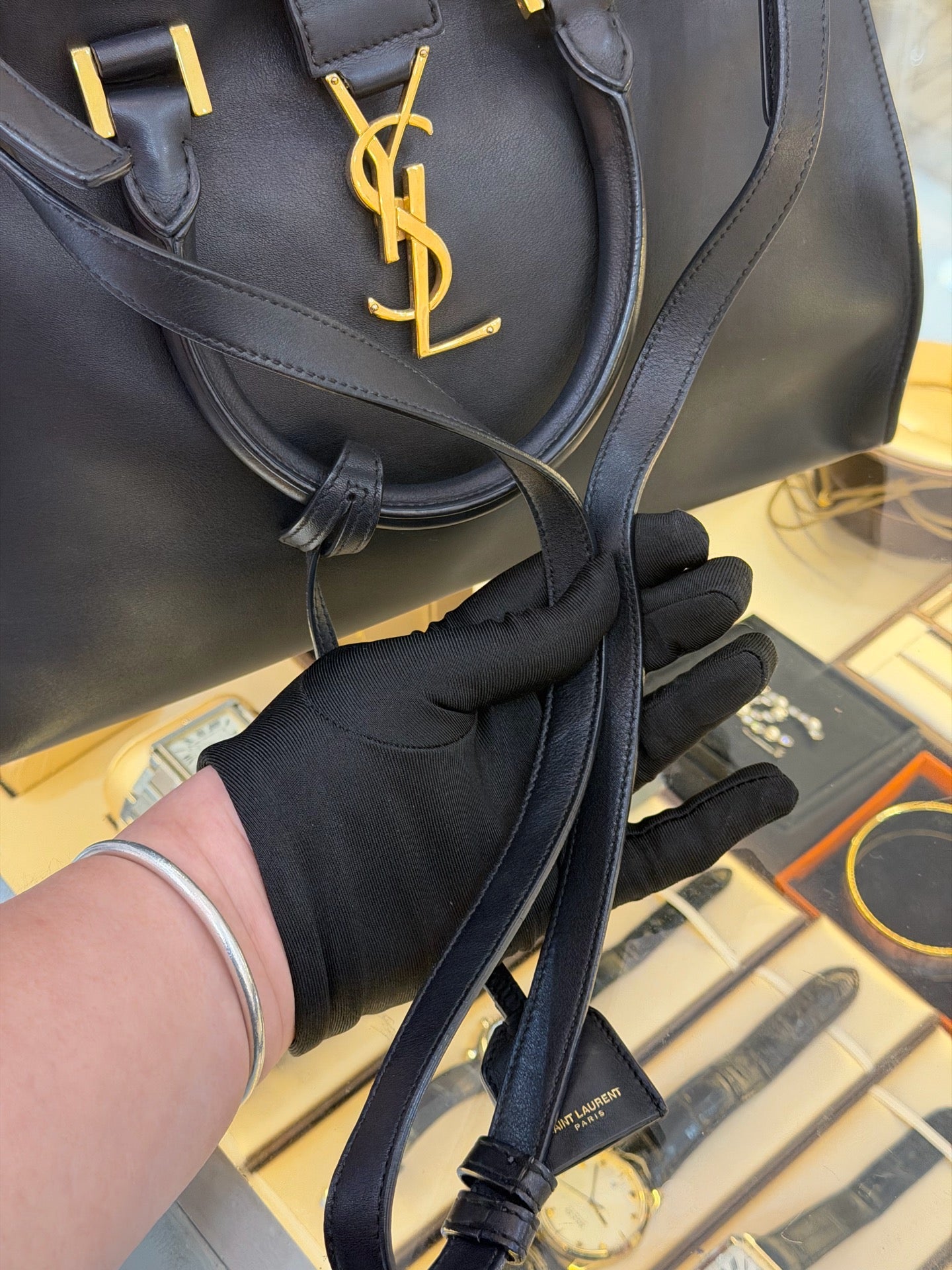 Saint Laurent - Monogram Cabas - Leather - Black - (medium)