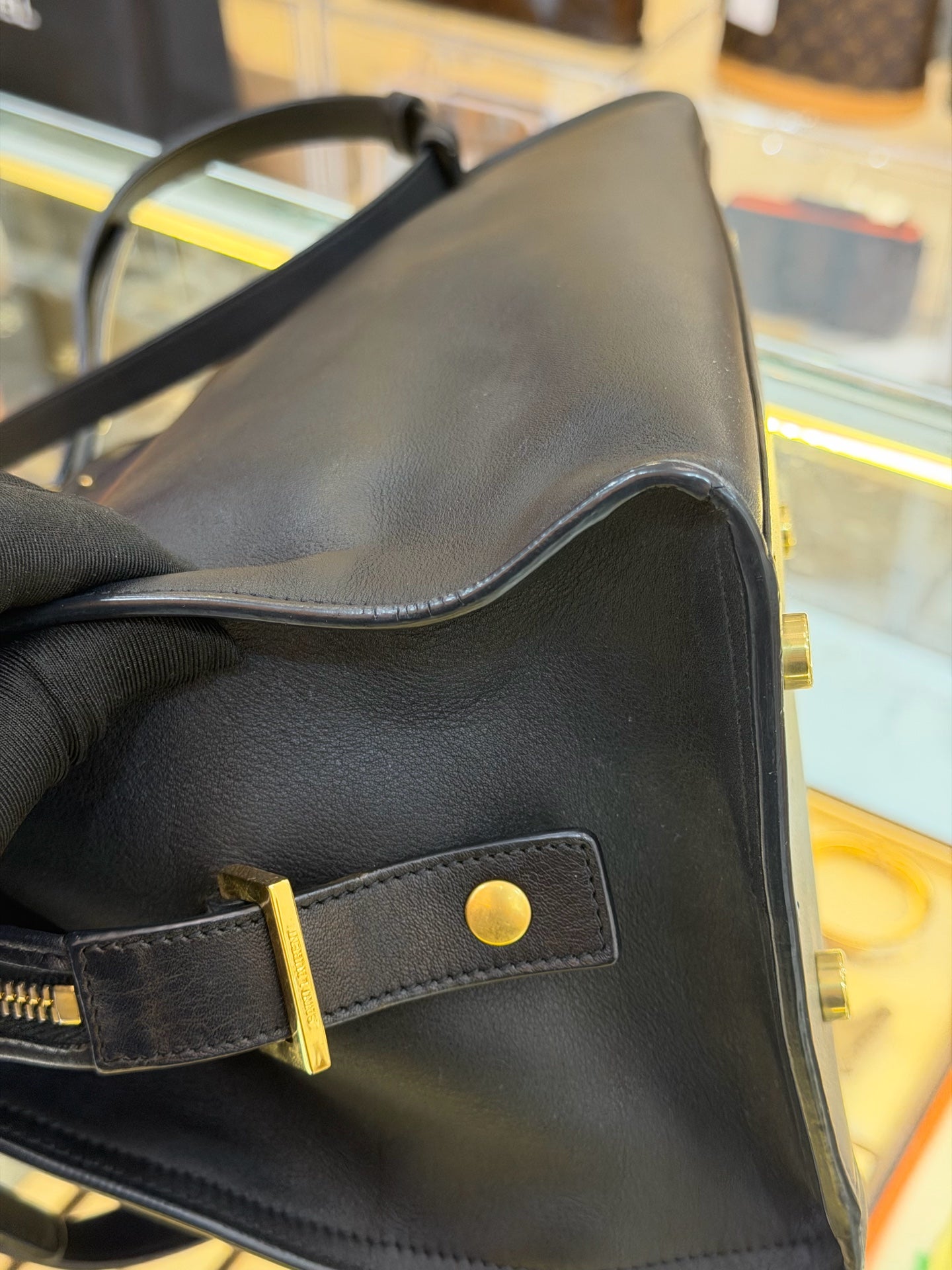 Saint Laurent - Monogram Cabas - Leather - Black - (medium)