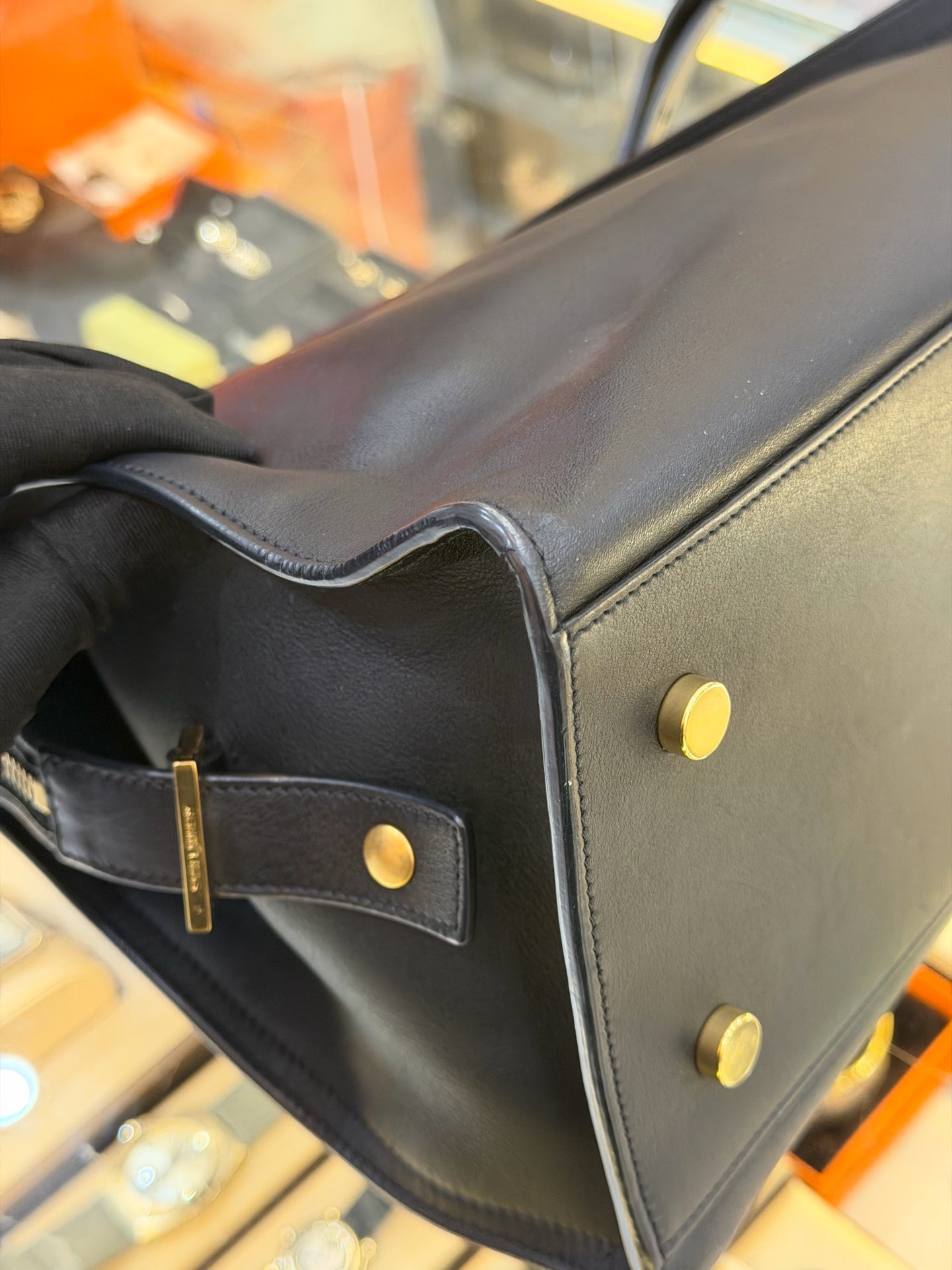 Saint Laurent - Monogram Cabas - Leather - Black - (medium)