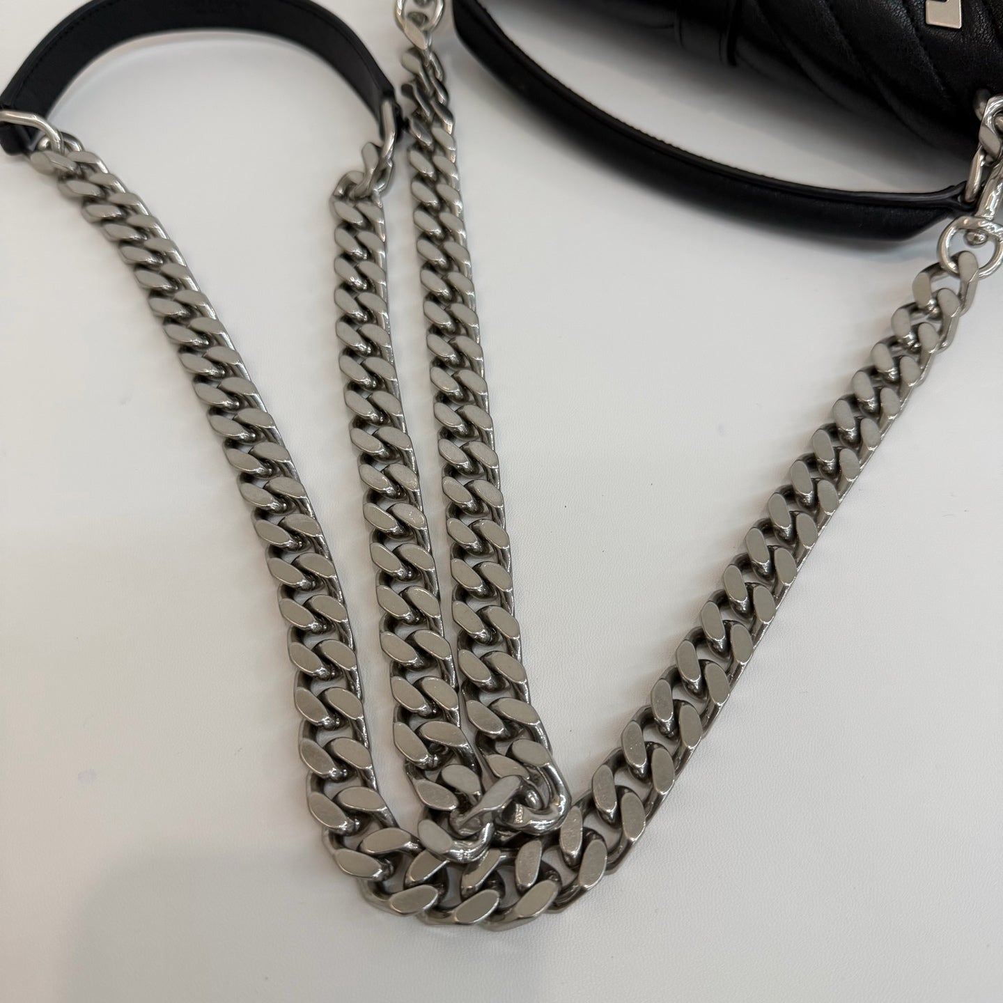Saint Laurent - Monogram Embellished Flap Bag - Leather - Black - (medium)