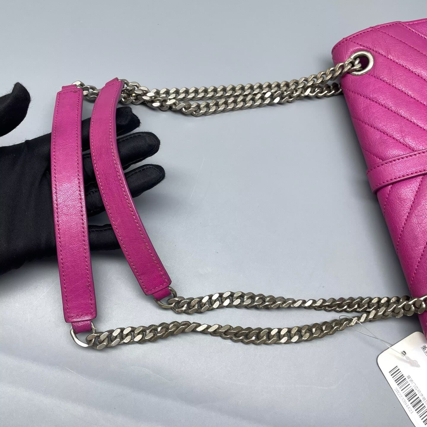 Saint Laurent - Monogram Envelope Bag - Calfskin leather - Fuchsia - (Medium)