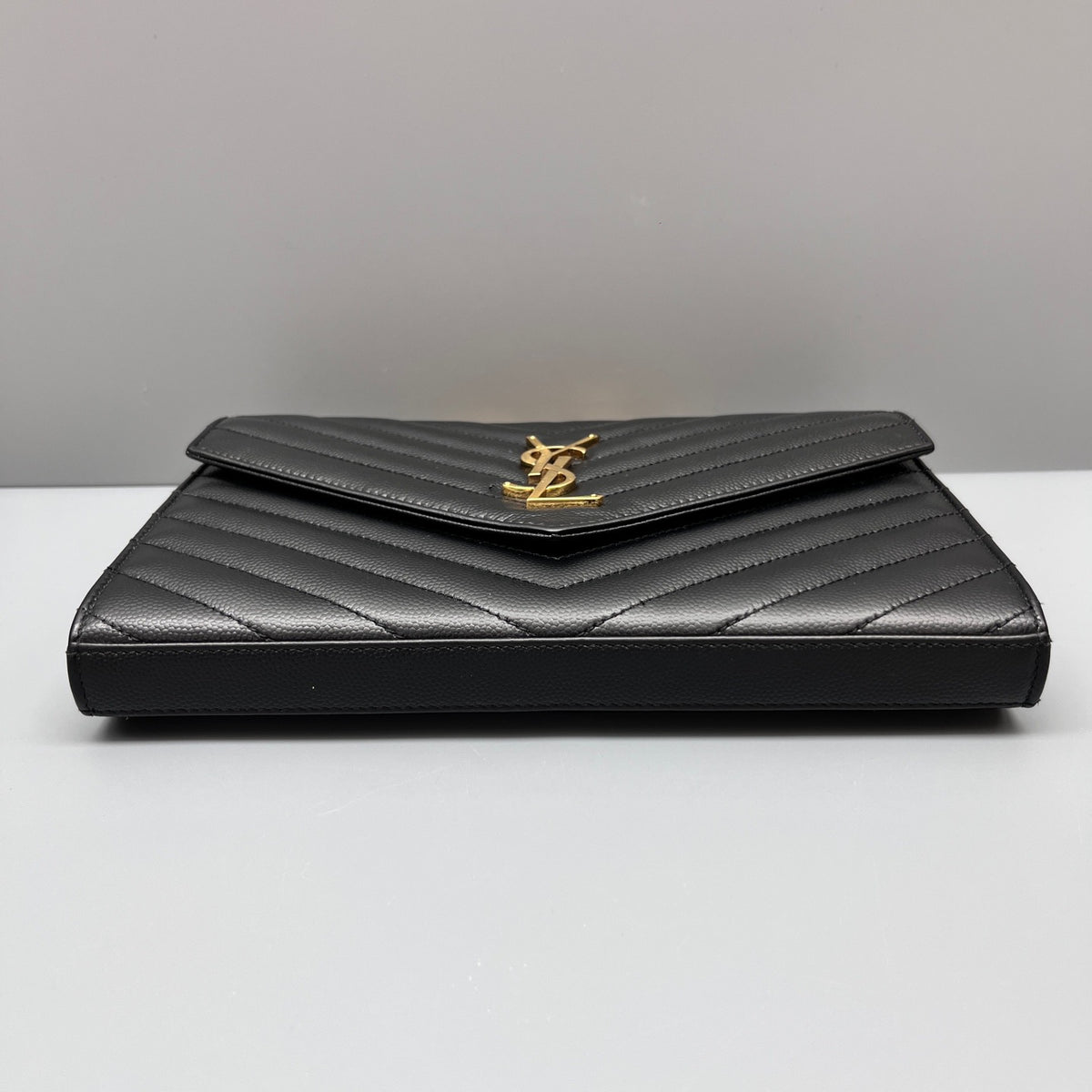 Saint Laurent - Monogram Envelope Chain Bag - Leather - Black - (mini)