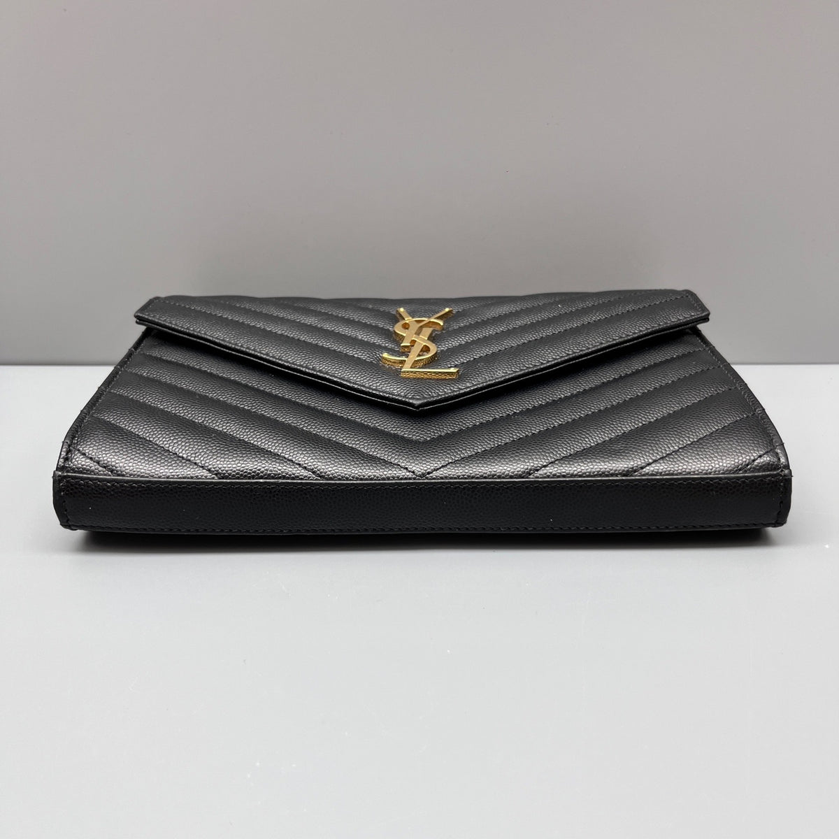 Saint Laurent - Monogram Envelope Chain Bag - Leather - Black - (mini)