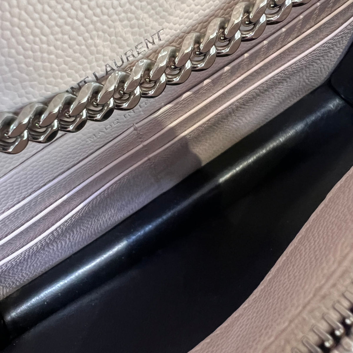 Saint Laurent - Monogram Envelope Chain Wallet - Leather - Pink - (small)