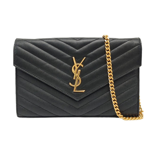 Saint Laurent - Monogram Envelope - Leather - Black - (mini)